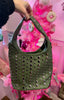 Studded Shoulder Bag > Olive Green