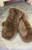 Faux Fur Mittens > Chocolate Brown