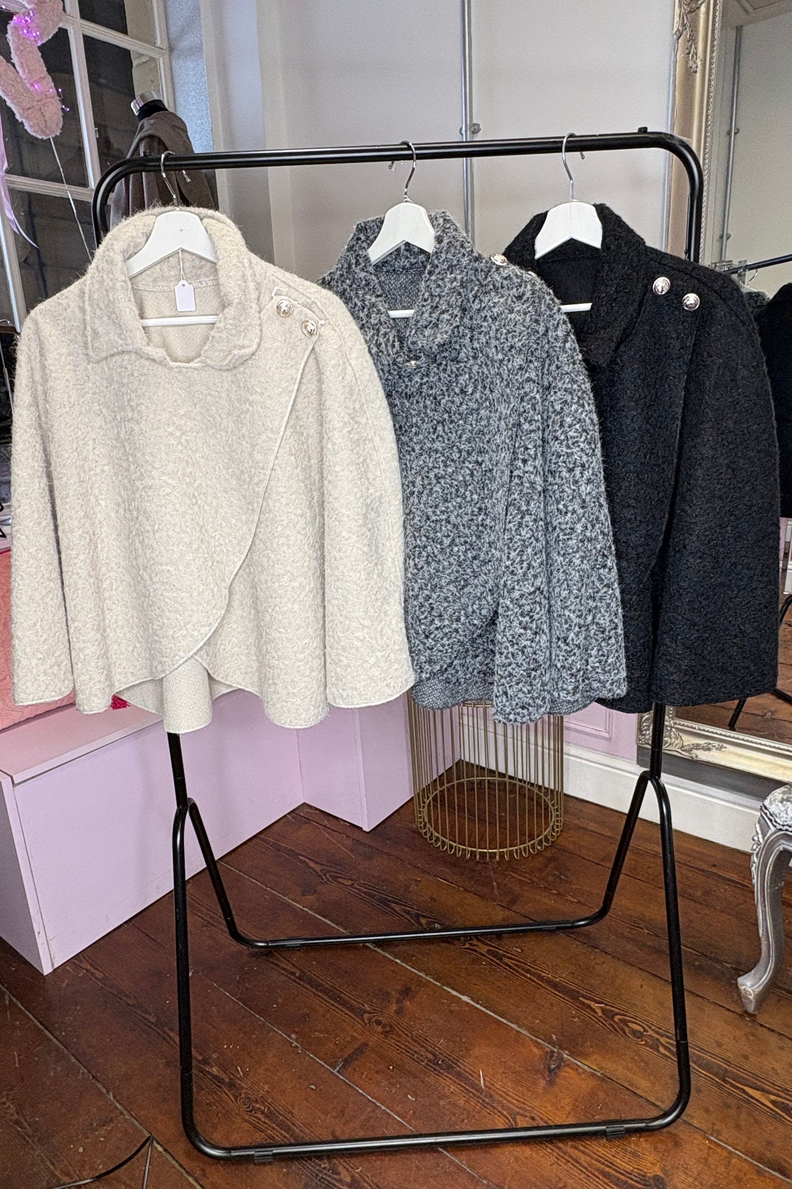 The Classic Cape/Poncho  > Cream