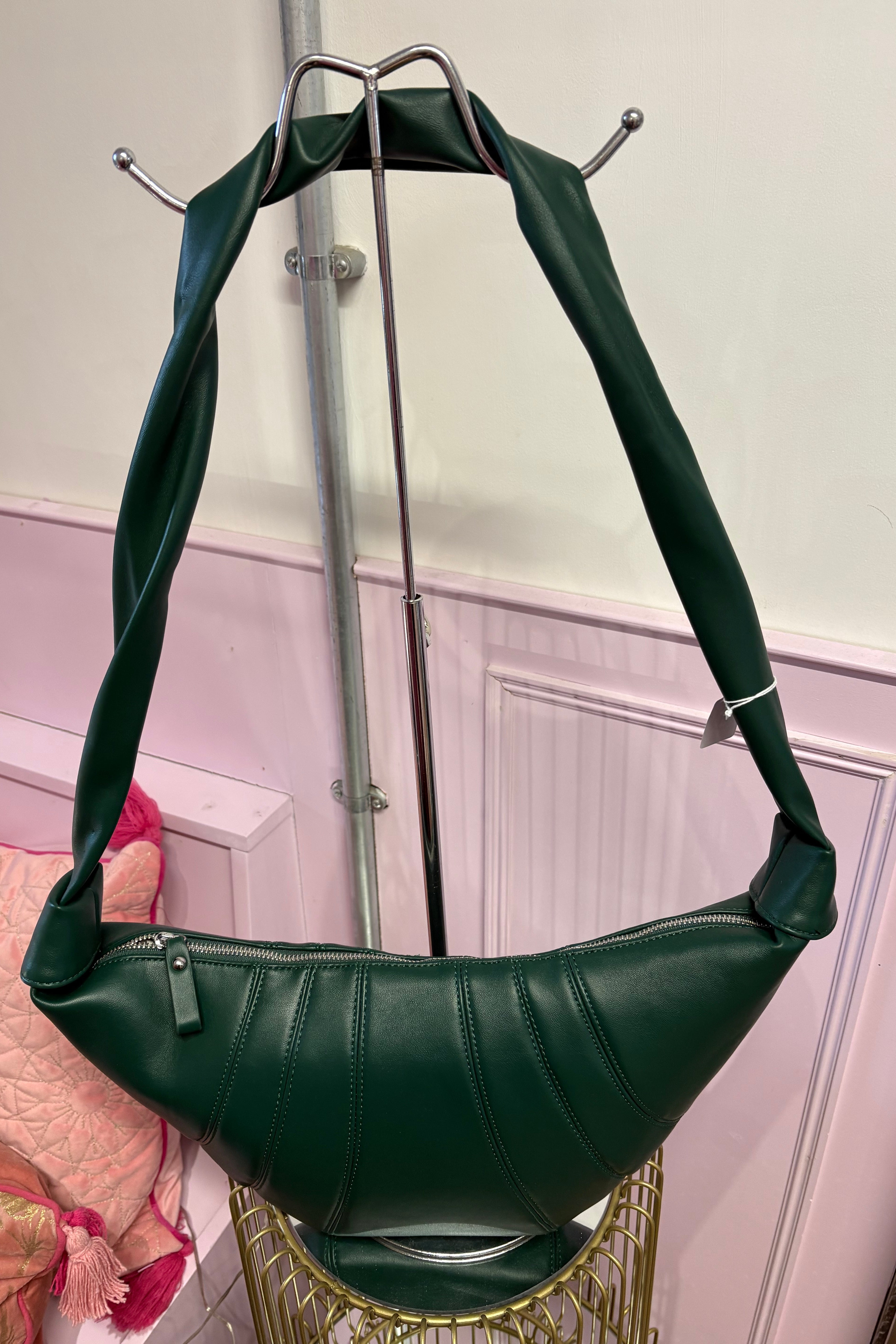 The Croissant Sling Bag / Moss Green