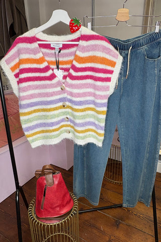 Striped Waistcoat >  Pinks