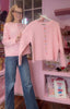 Soft Knit Pastel Pink Button up Cardigan