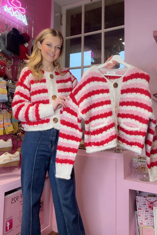 Stripe It Cardigan > Bright and Bold