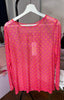 Mesh Layering Top / Polka Dot / Hot Pink