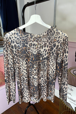 Mesh Layering Top > Leopard Print