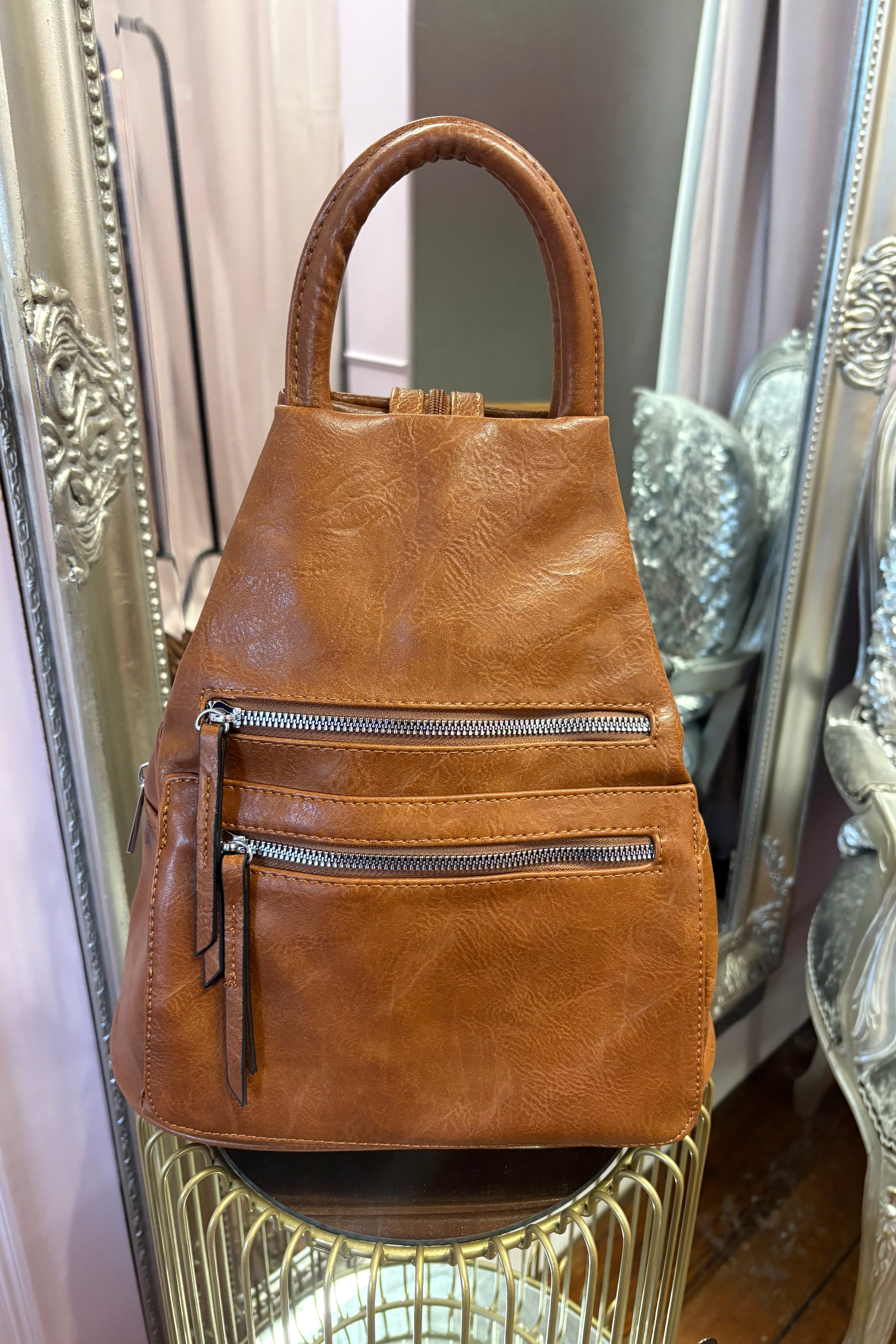 Triangular Backpack / Tan