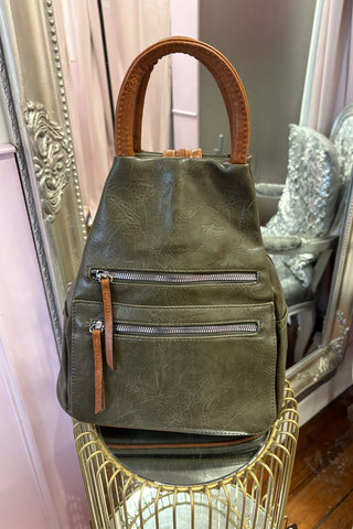 Triangular Backpacks > Dark Green