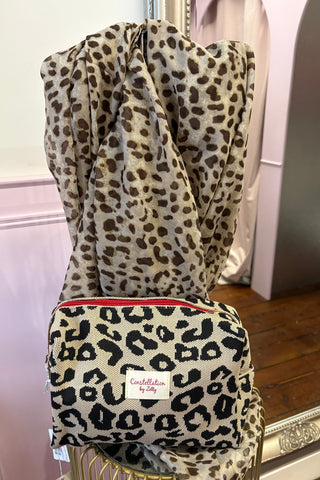 Leo Leopard Print Make-up/Wash Bag