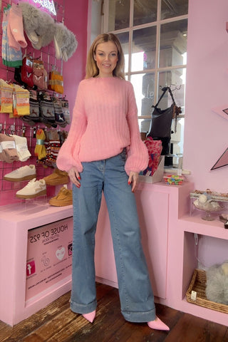 Puff Cuff Knit  / Baby Pink