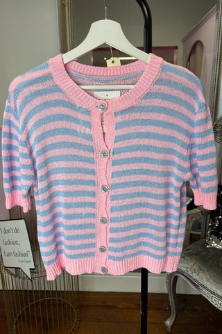 Candy Lane cardigan > Pink & Blue