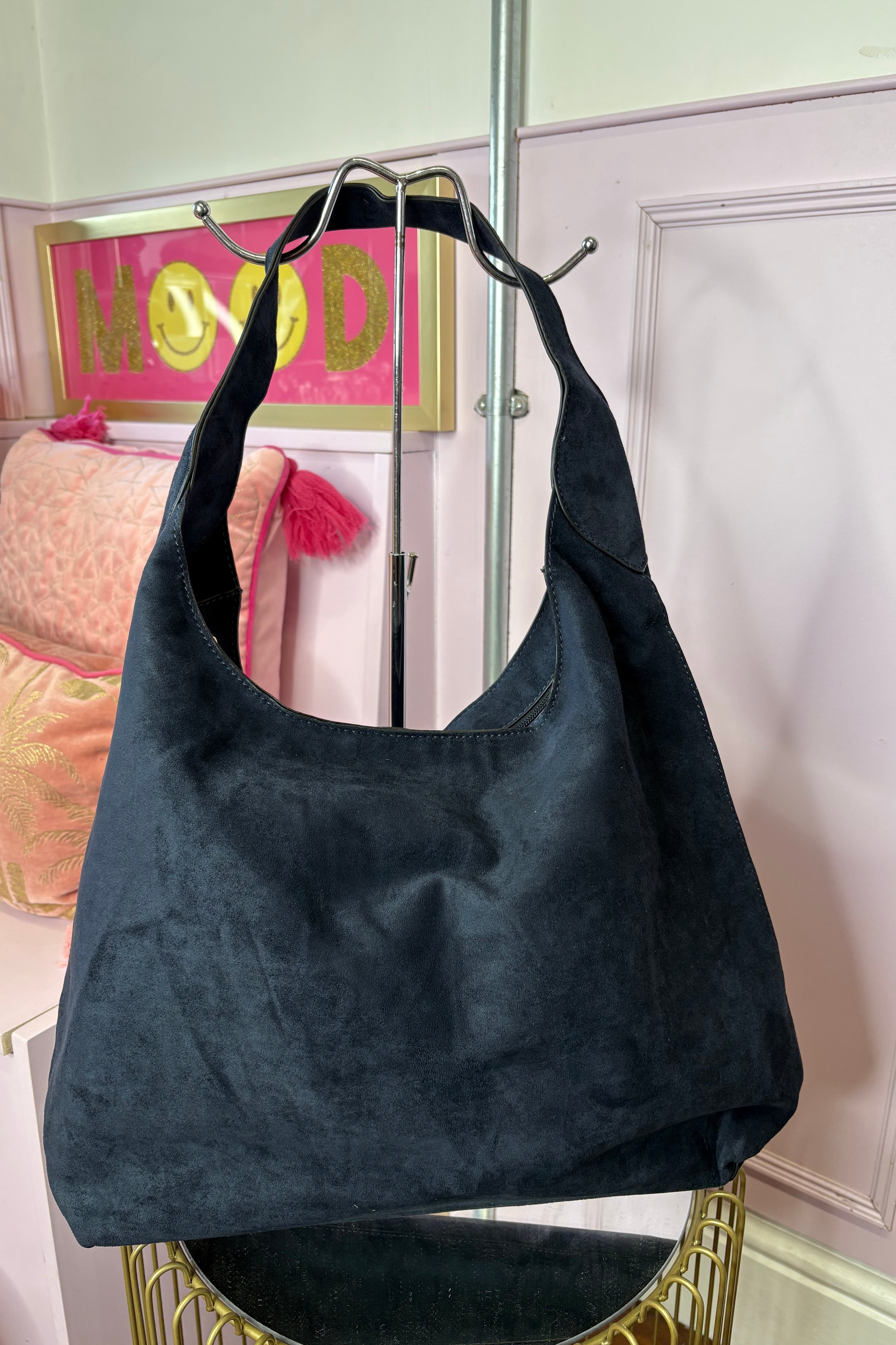 Slouchy Suedette Feel Shoulder Bag