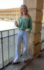 V-Neck Stripe Jumper > Greens