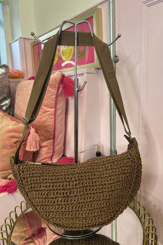 Hessian Sling Bag / Choc Brown