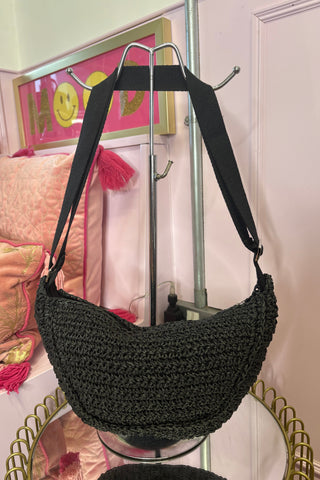Hessian Sling Bag / Black