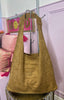 Suedette Shoulder Bag / Light Tan