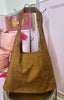 Suedette Shoulder Bag / Dark Tan
