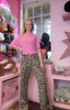 Leopard Print Joggers Pink