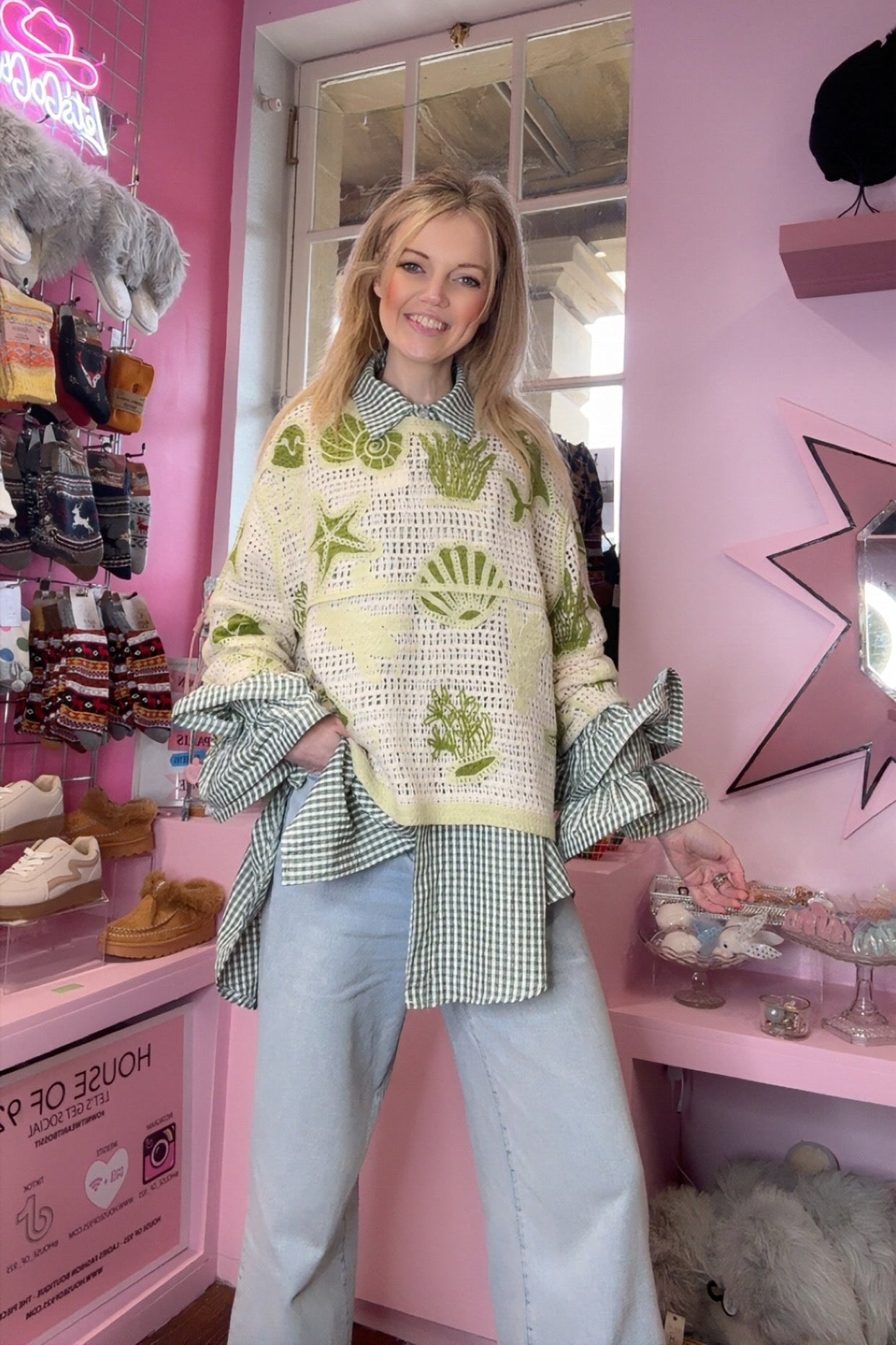 Beach Vibes Crochet Top / Green