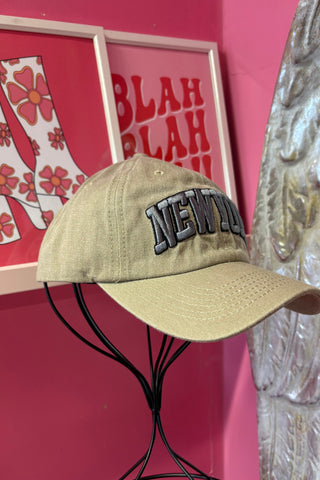 New York Baseball Cap / Beige