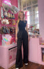 Black Crepe Wide Leg Trousers