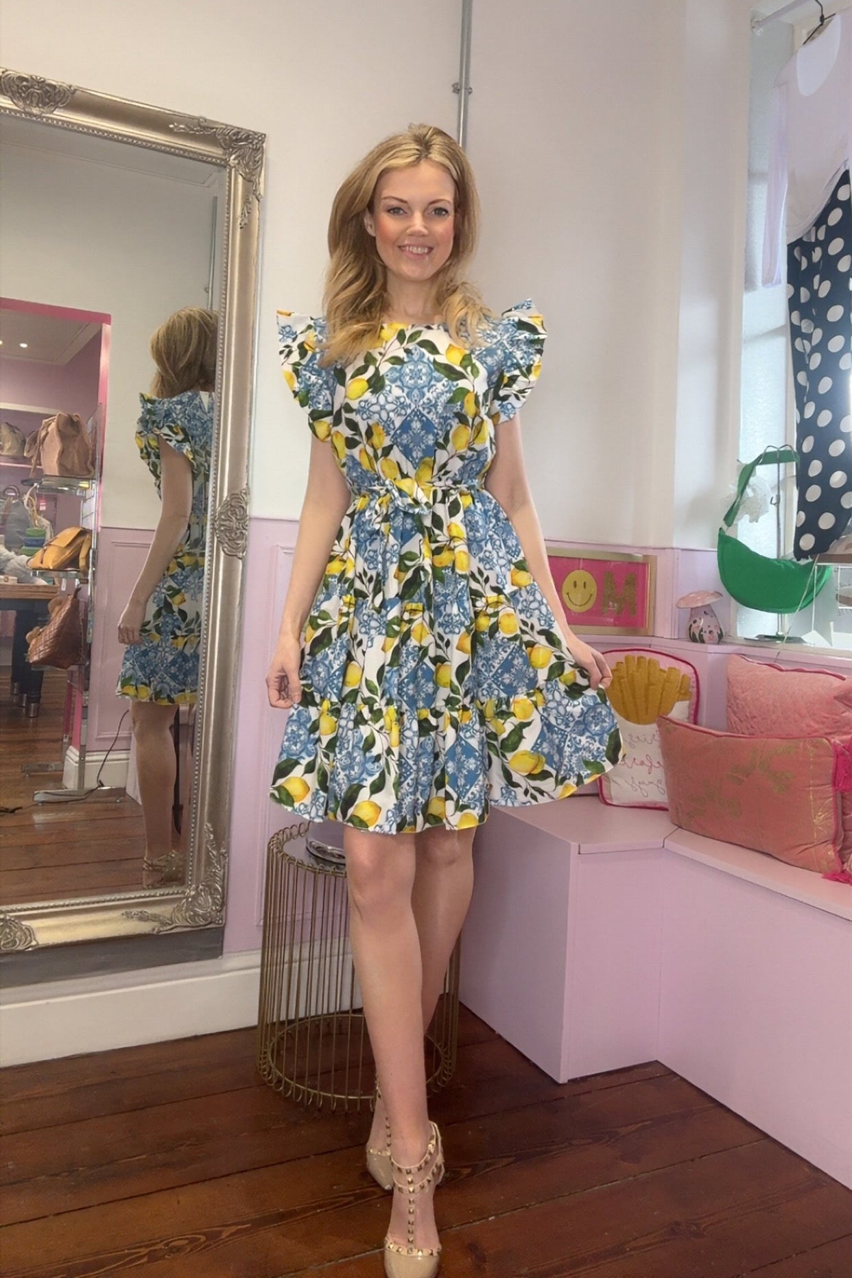 Lemon Spritz Dress / Blue