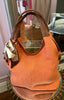 Textured Hessian Shoulder Bag / Orange