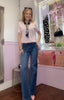Neck Tie Chic Short Sleeved Top / Pink