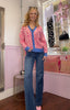Print It Cardigan / Pink & Blue