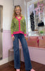 Print It Cardigan / Zebra Lime and Pink