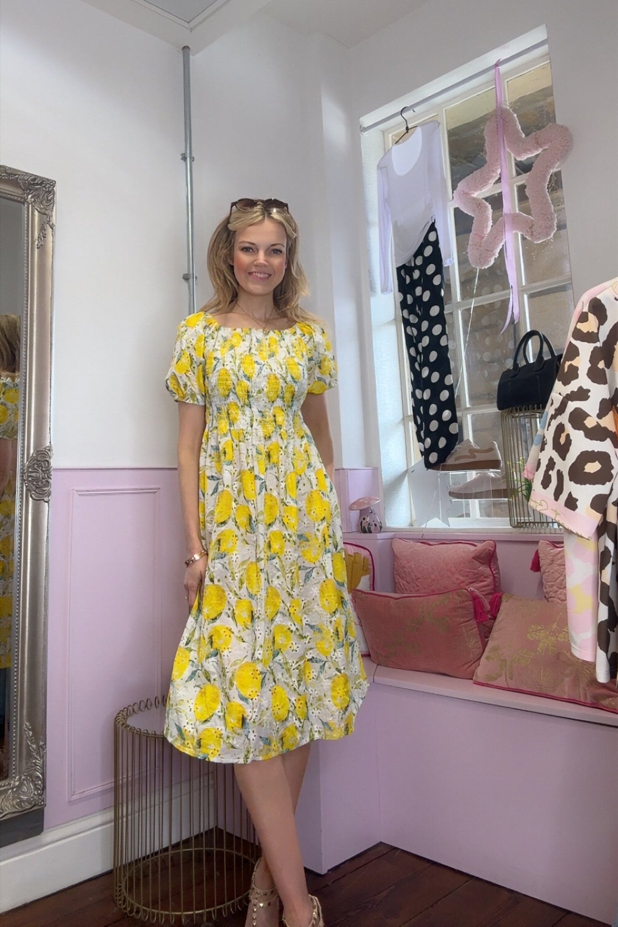 Citrus Sorbet Bardot Dress