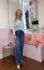 Sky Blue Tiered Boho Waistcoat