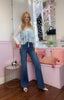 Sky Blue Tiered Boho Waistcoat