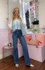Sky Blue Tiered Boho Waistcoat