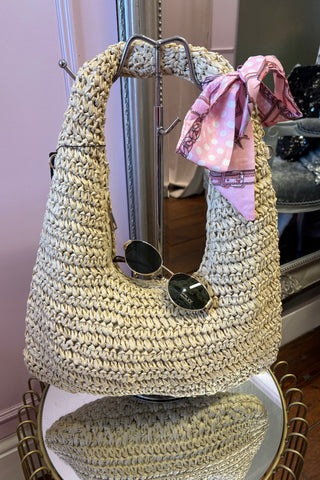 Hessian Style Shoulder Bag