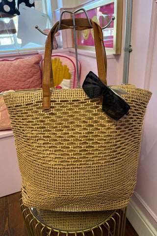 Hessian Shoulder Bag / Dark Beige