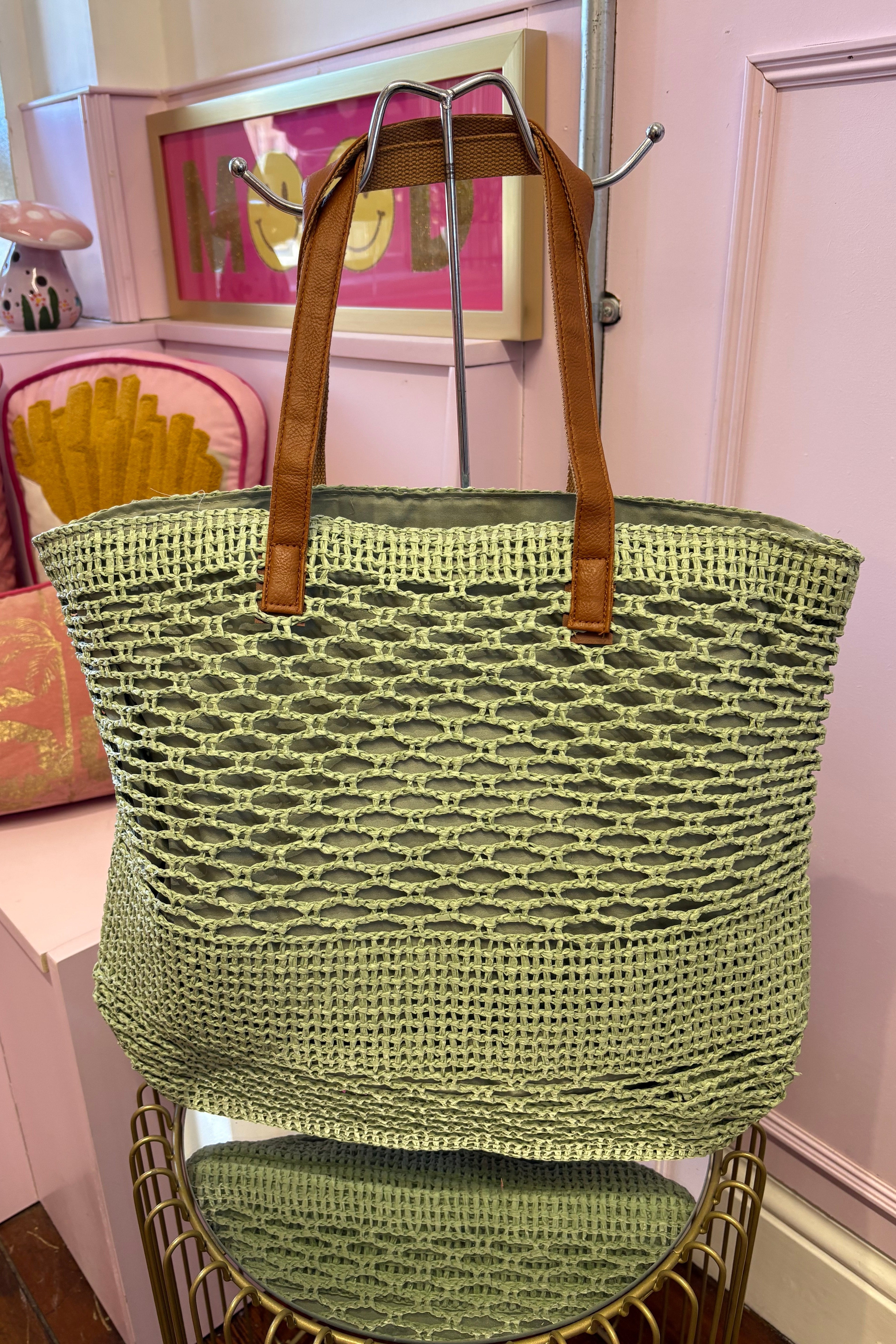 Hessian Shoulder Bag / Green