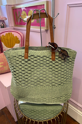 Hessian Shoulder Bag / Green