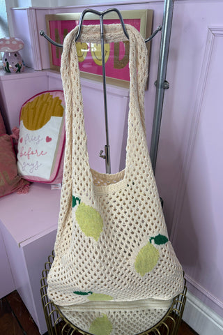 Lemon Crochet Shoulder Bag