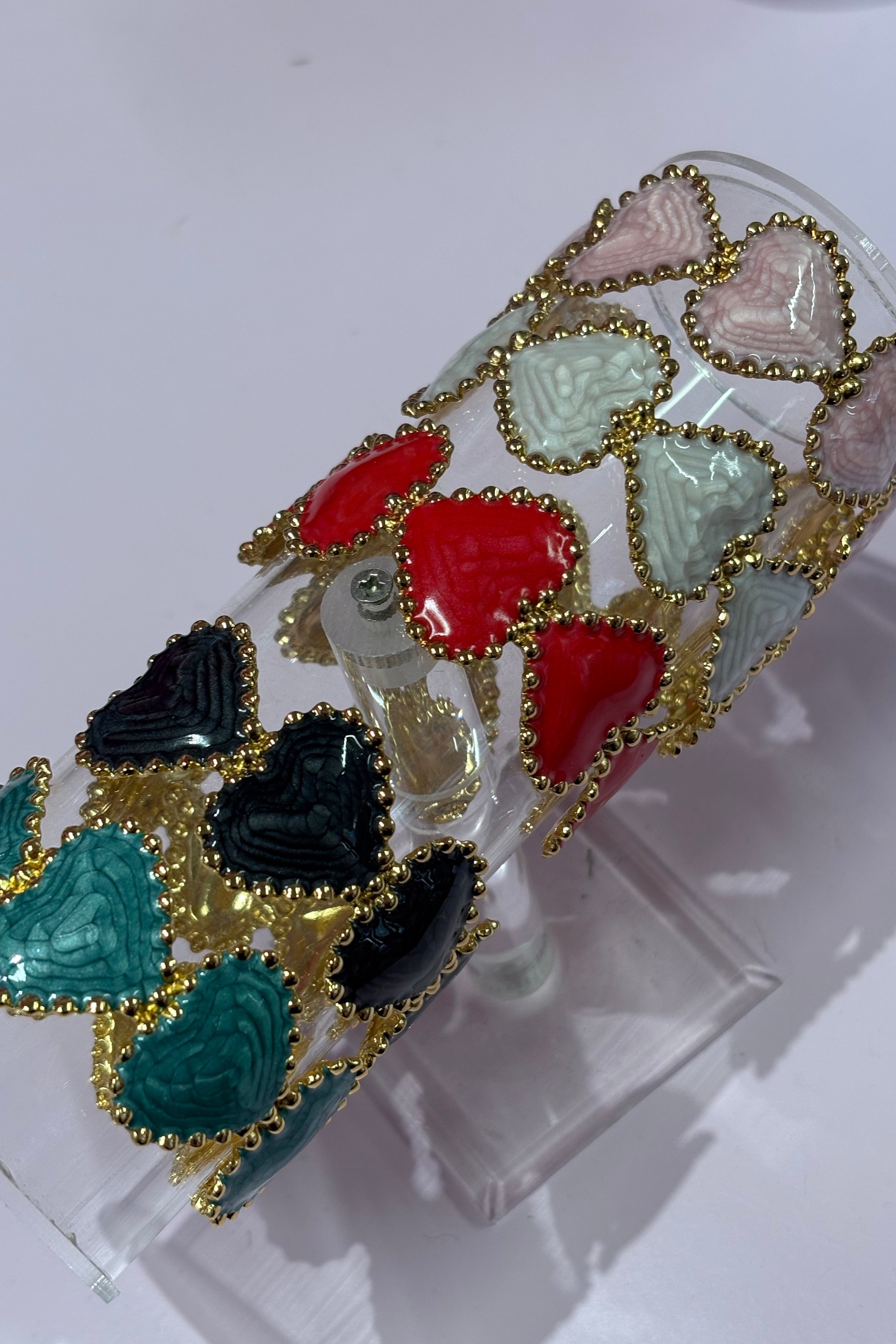 Enamel Heart Bangle