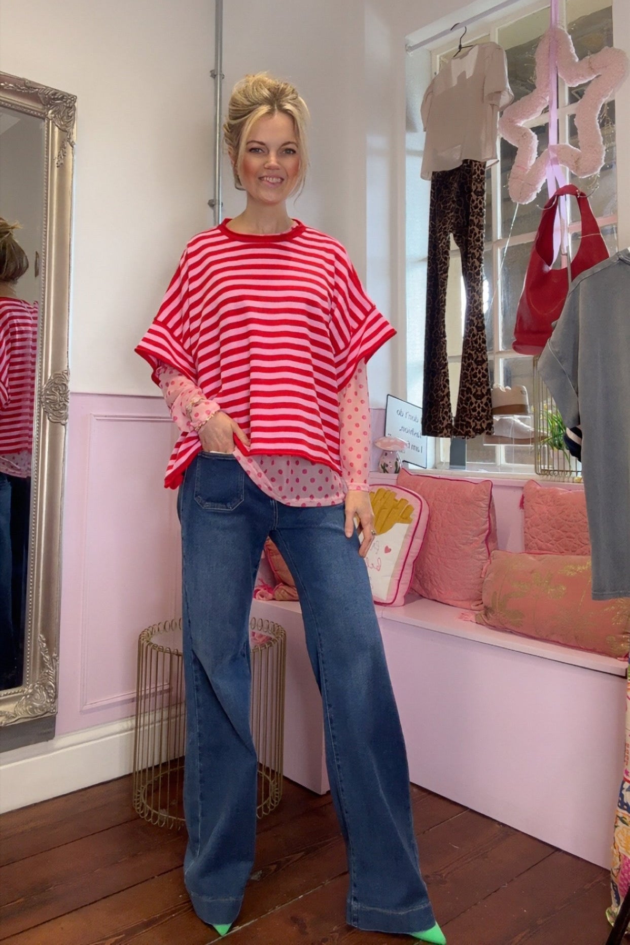 Striped Tee / Pink