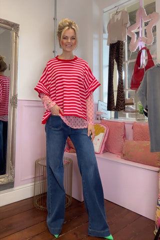Striped Tee / Pink