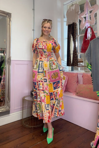Sea Life Midi Dress (With Pockets)