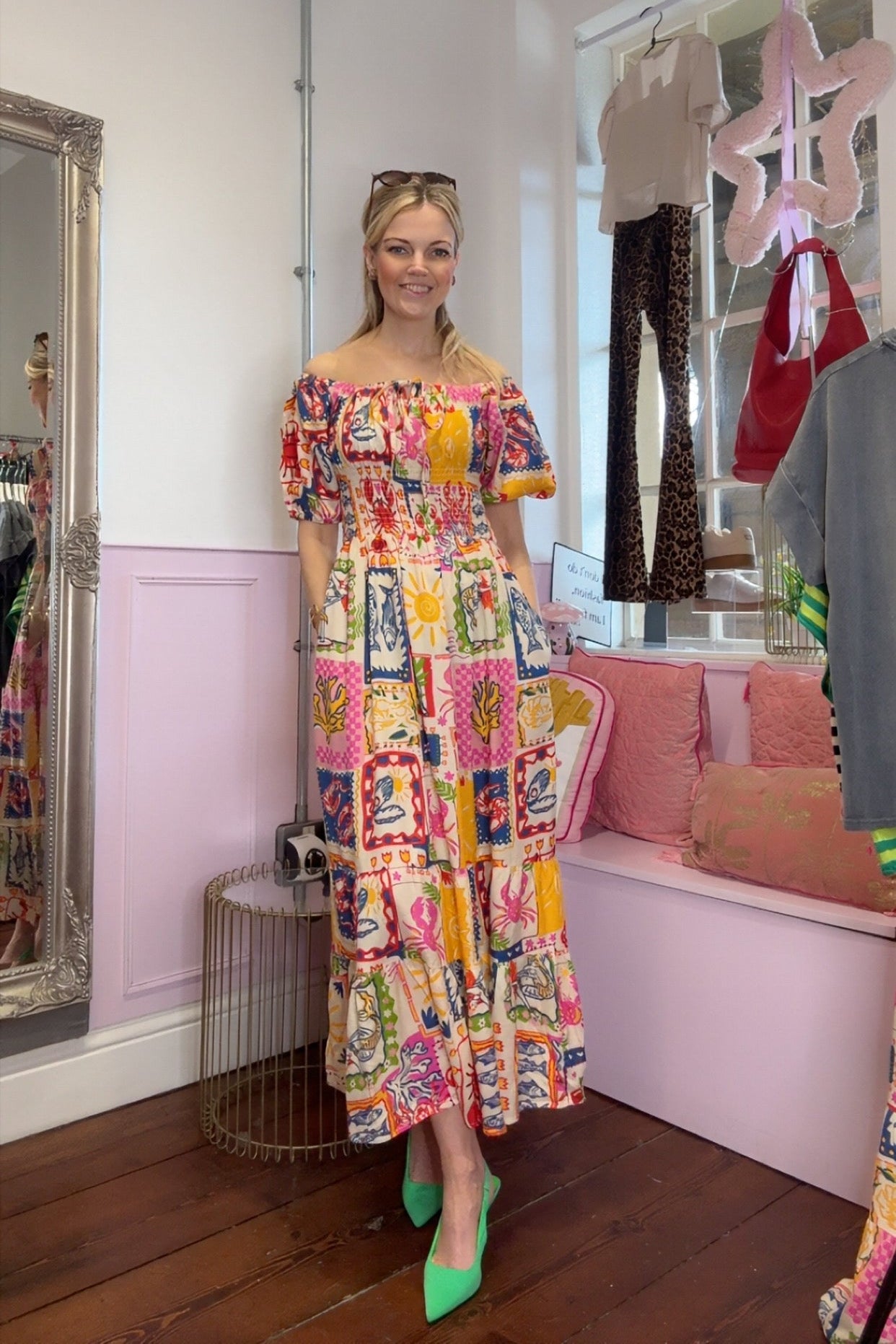 Sea Life Midi Dress (With Pockets)