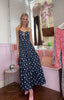 Polka Dot Star Fish Maxi / Navy