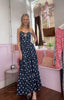 Polka Dot Star Fish Maxi / Navy