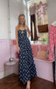 Polka Dot Star Fish Maxi / Navy