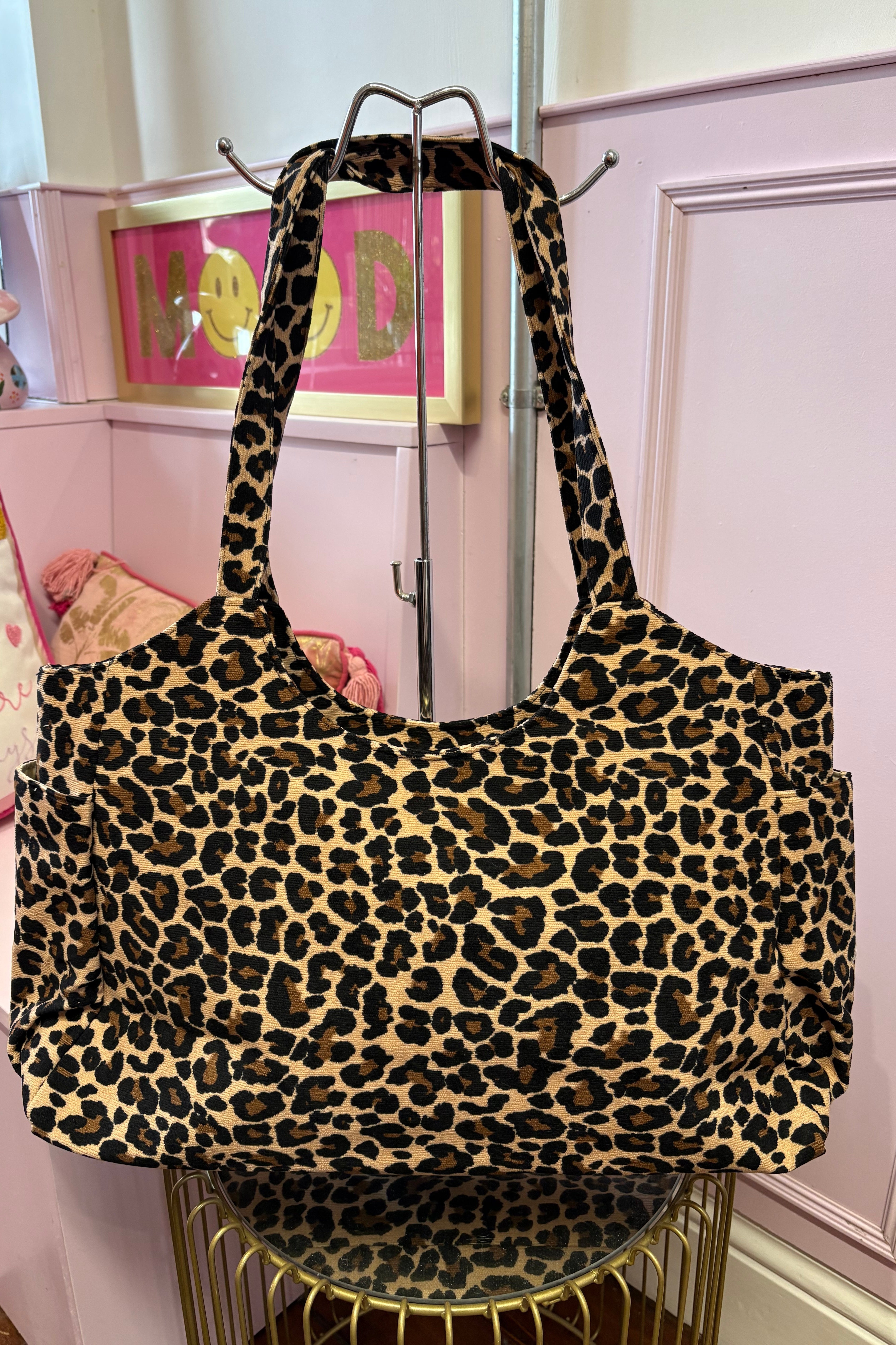 Versatile Leopard Print Shoulder Bag