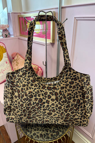 Versatile Leopard Print Shoulder Bag