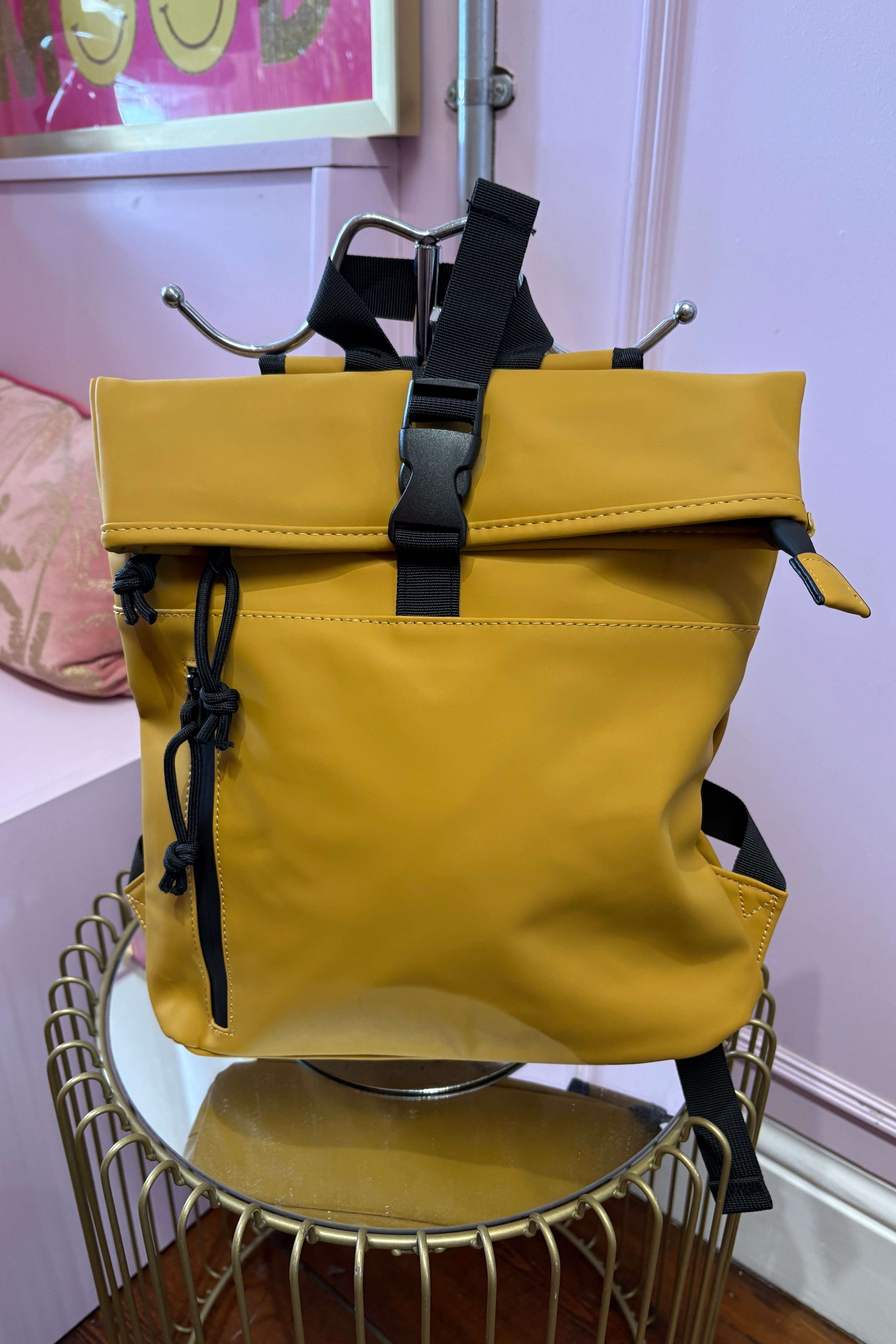 Fold Over Backpack / Mustard