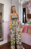 Lemon Print Halter Jumpsuit / Olive